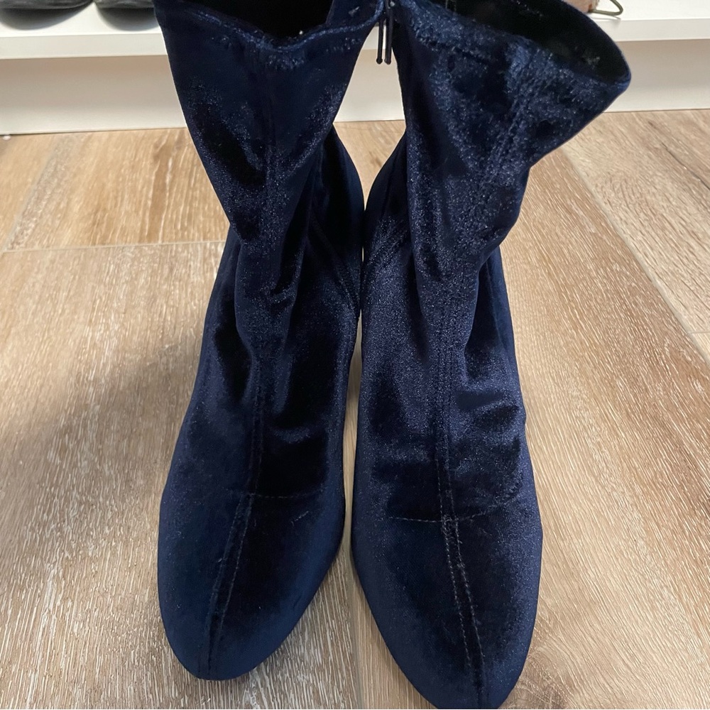 Blue Suede Booties